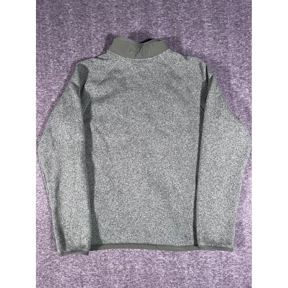 The North Face Gordon Lyons 1/4-Zip Fleece Sweater Mens Medium Heathered Green